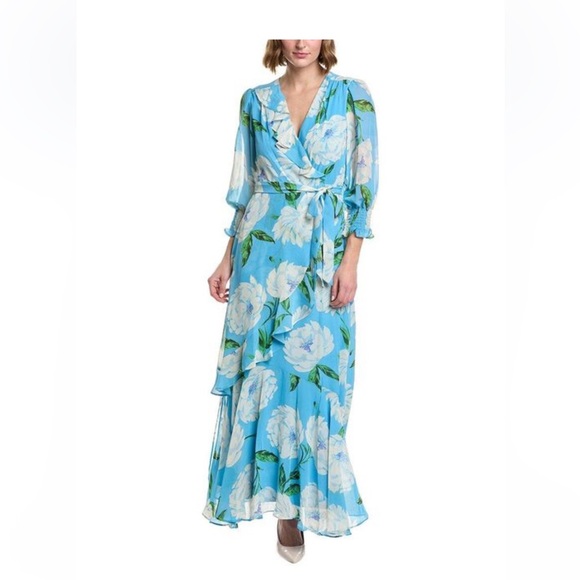 Taylor Women’s Long Sleeve Floral Print Dress - Picture 3 of 4